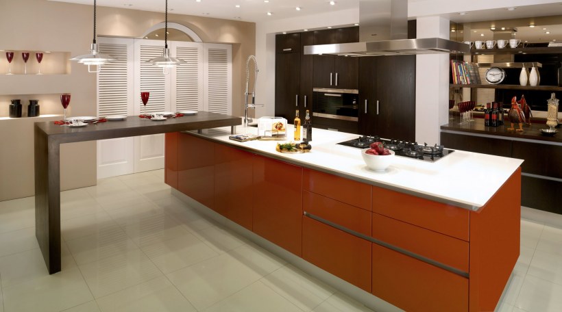 Лимонный цвет в интерьере кухни