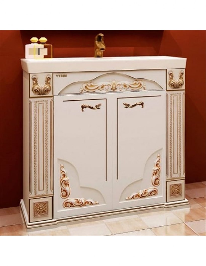 Тумба для комплекта Misty Барокко 100 бежевая, патина