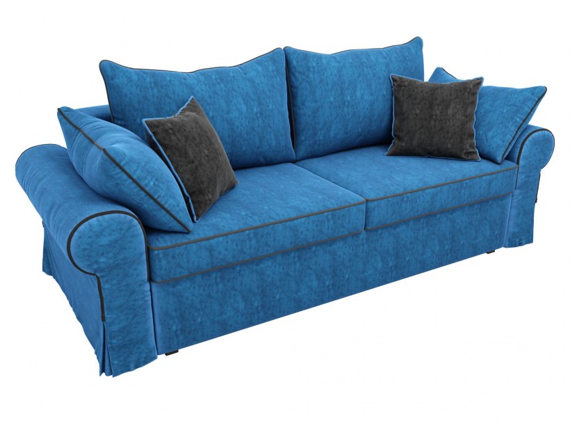 Диван прямой Элис голубой