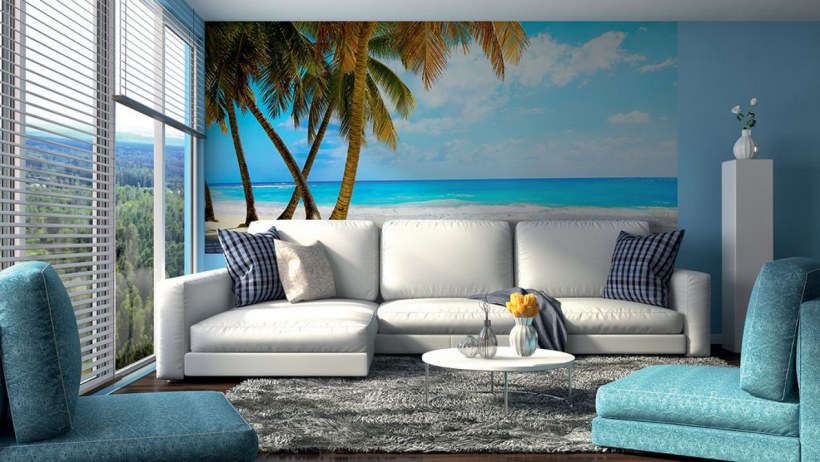 Синий диван