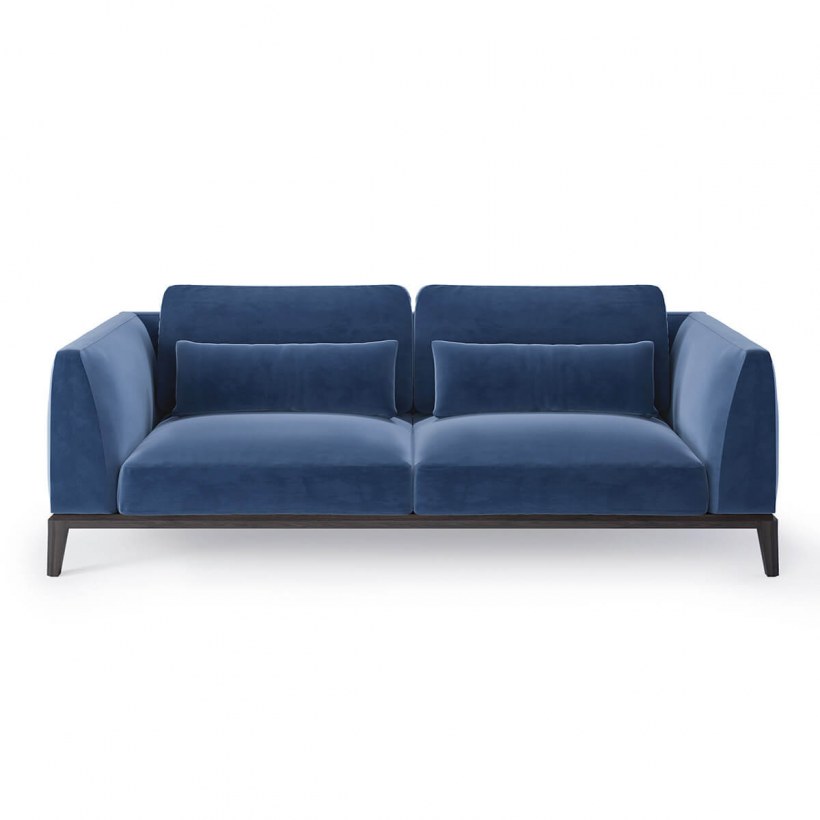 Синий диван современный