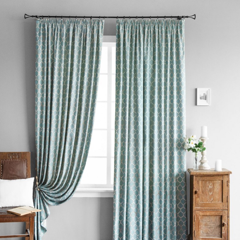 Комплект штор Pasionaria "Тина изумрудный" на шторной ленте, 145х270 см - 2 шт.