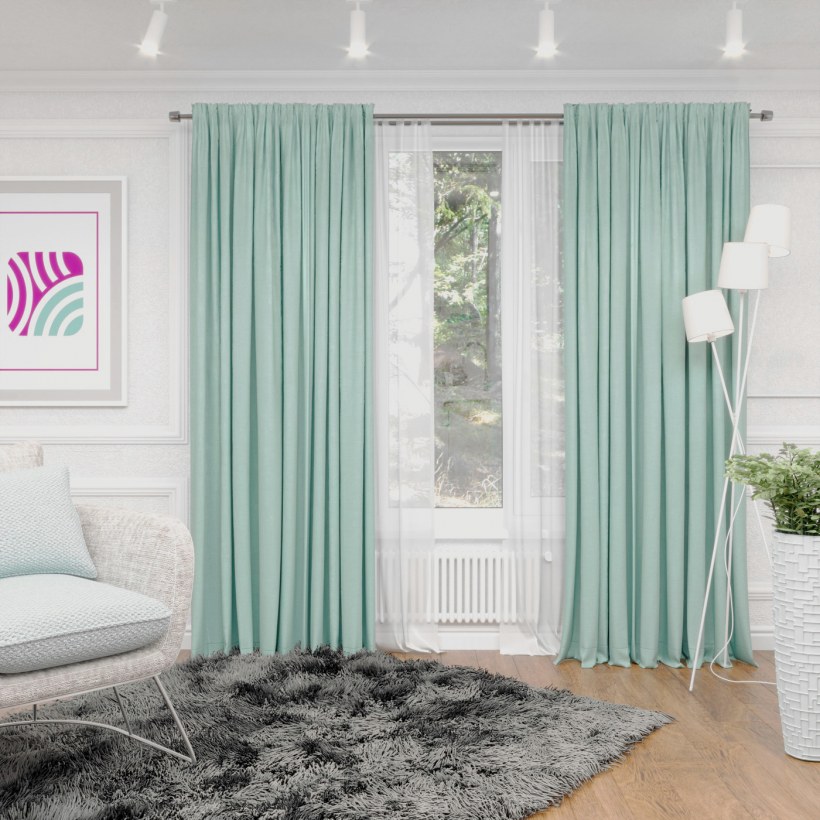 Шторы блэкаут Амалия бирюза