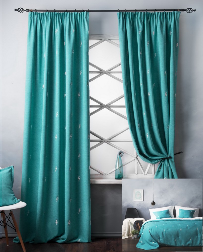 Шторы Pasionaria бирюзовый