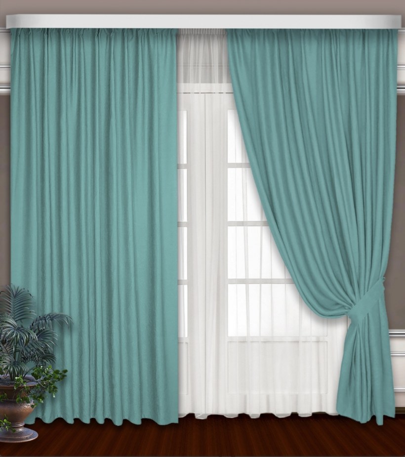 Штора "блэкаут" бирюзовый