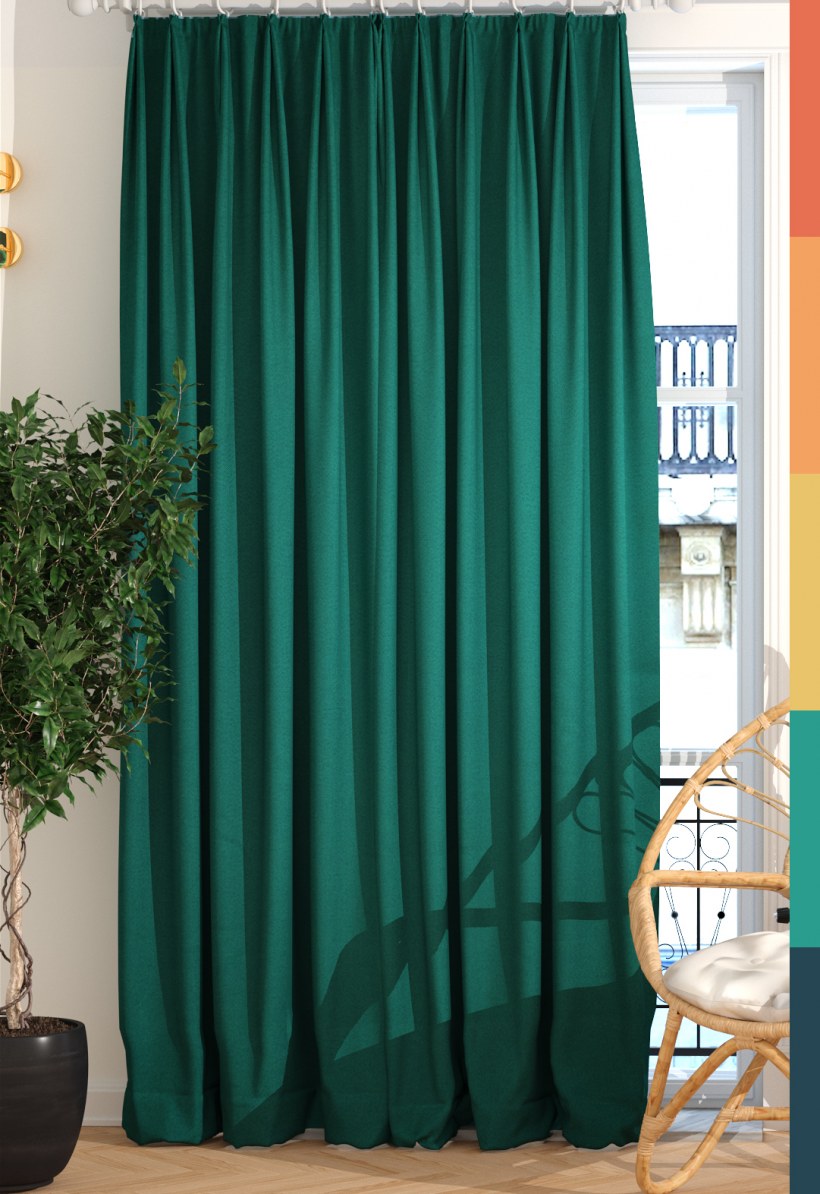 Спальня серая с бирюзой