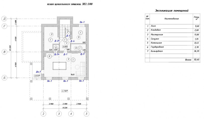 Плита цокольного этажа