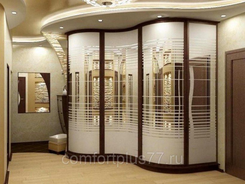 Шкаф угловой радиусный Меридиан Люкс