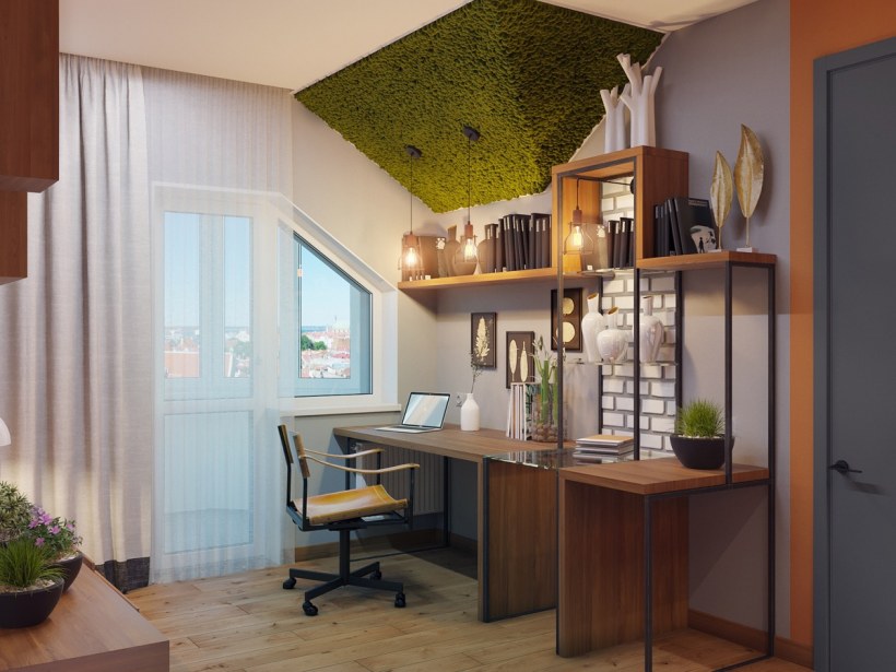 Интерьер рабочего места в доме