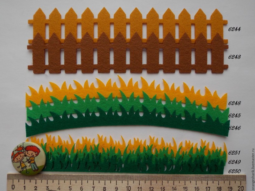 Трава из фетра