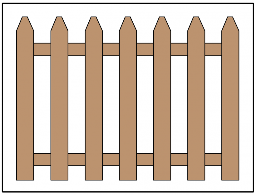 Раскраска забор штакетник