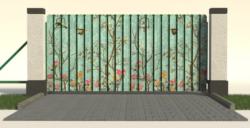 Покрасить забор из профнастила