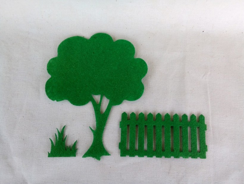 Аппликация заборчик