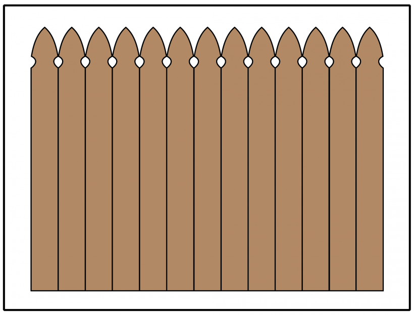 Забор нарисованный