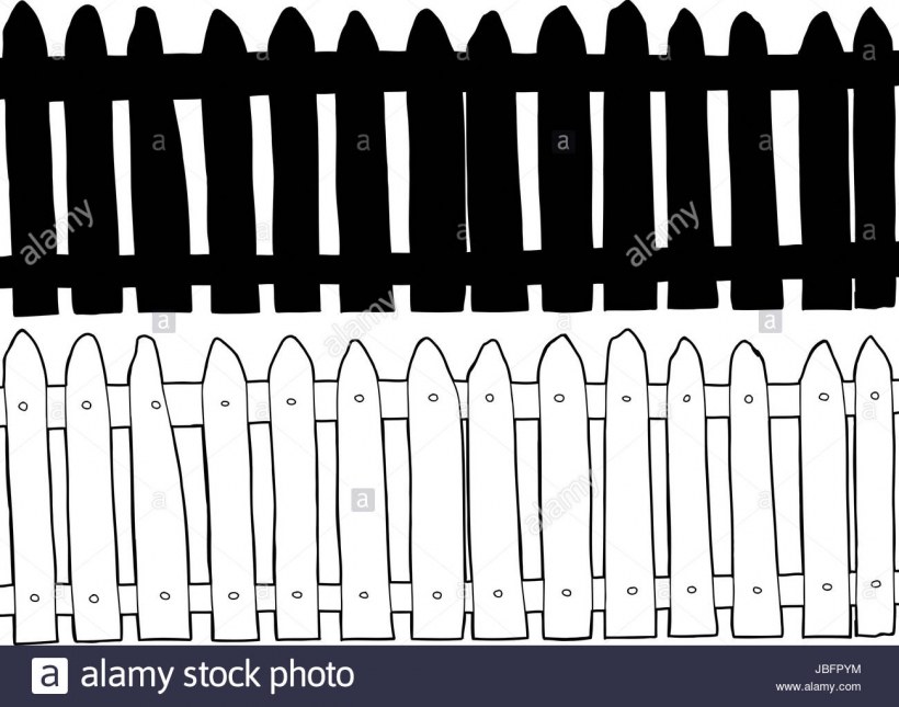 Деревенский забор силуэт