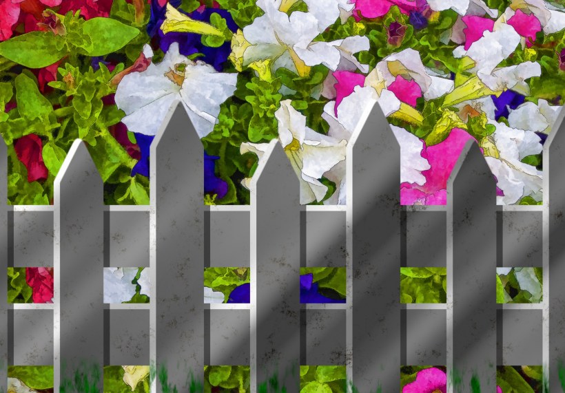 Красно белый забор