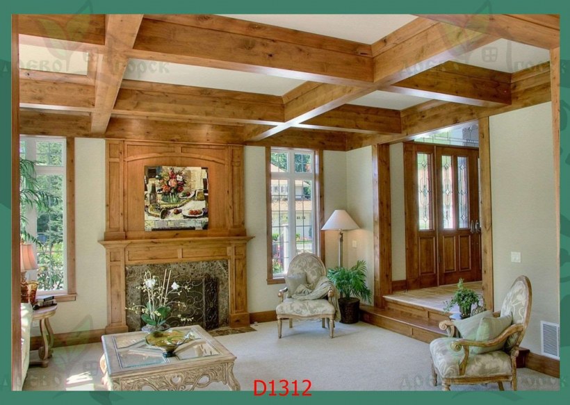 Отделка потолка деревянного дома