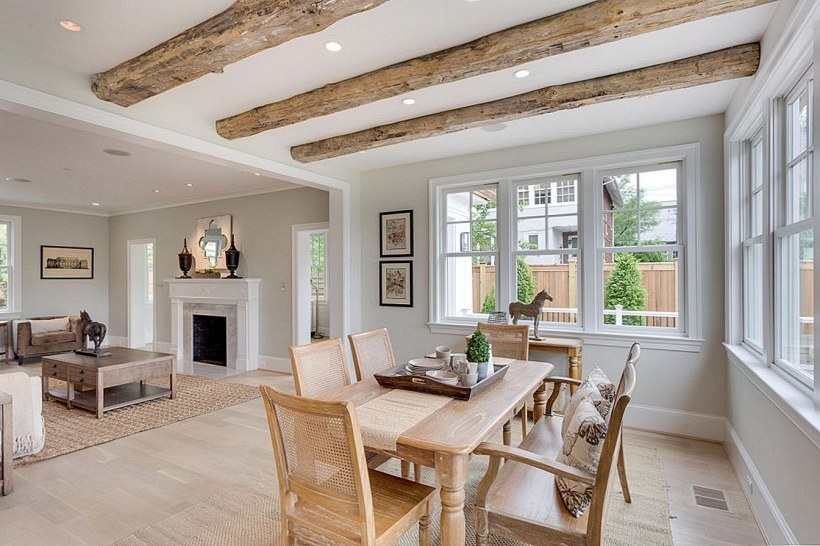 Потолочные балки в интерьере