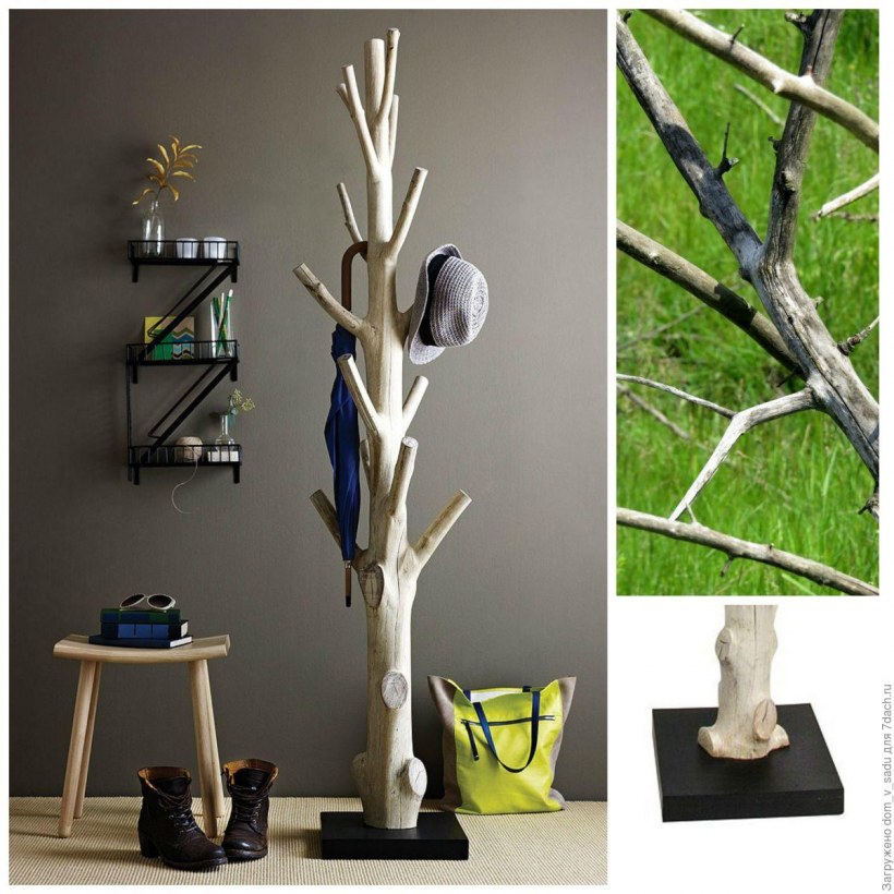 Декор из ствола дерева