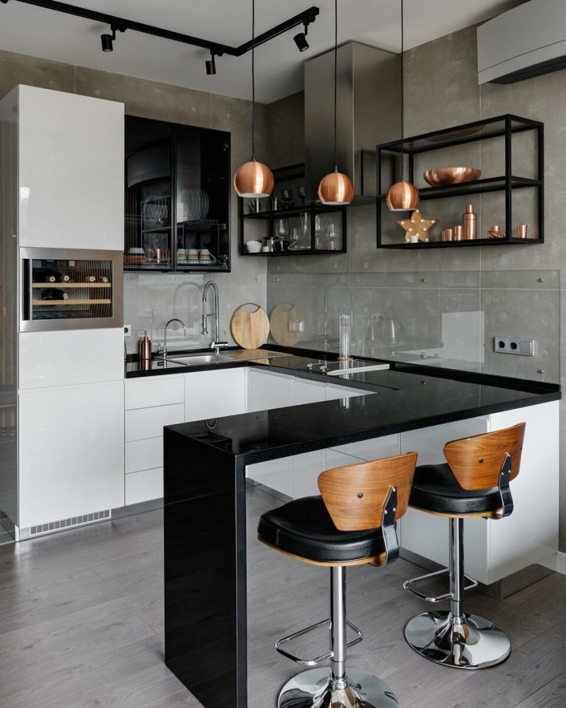 Кухня с барнойистойкой