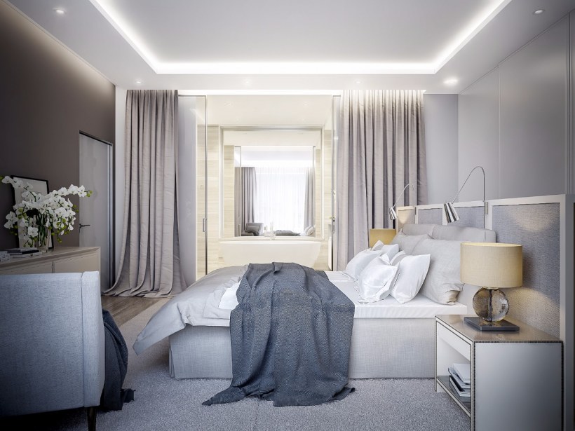 Спальня для супружеской пары в скандинавском стиле