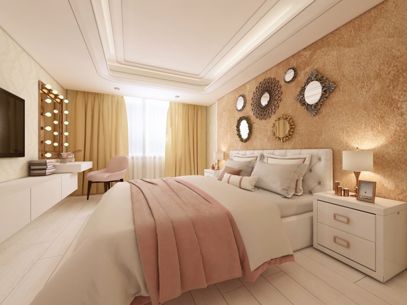 Стильная спальня для молодой пары