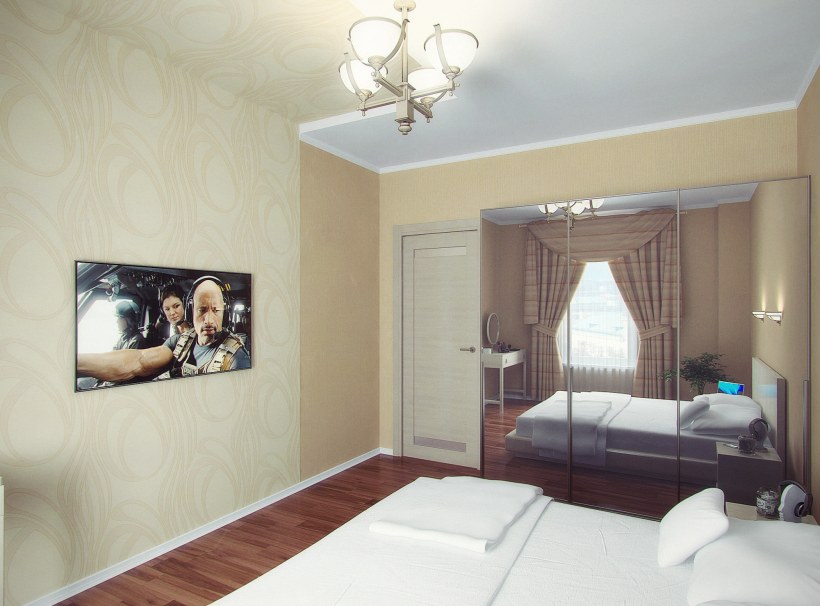 Шкаф в скандинавском стиле в спальню