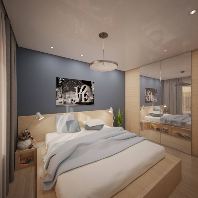 Интерьер спальни для молодой пары