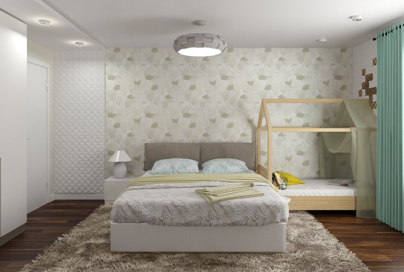 Спальня Объединенная с балконом