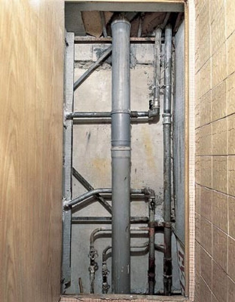 Штроба для труб в ванной