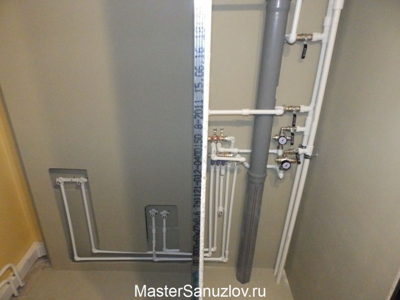 Короб для труб в ванной