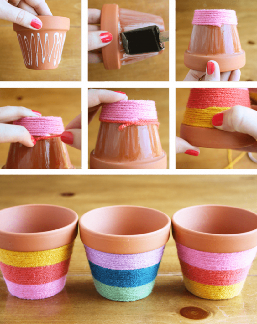 Украсить цветочный горшок