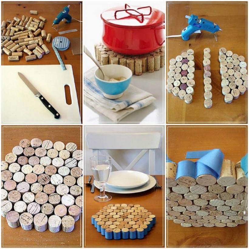 Подставка из пробок