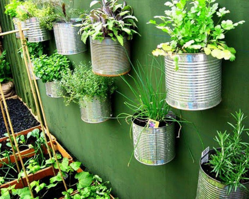 Горшки из жестяных банок