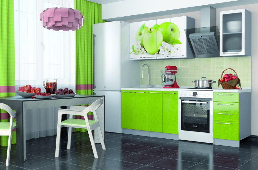 Кухня София фотопечать лайм