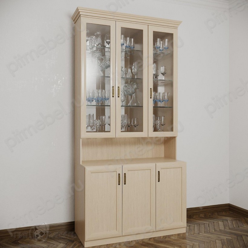 Шкаф- сервант Венето дуб молочный