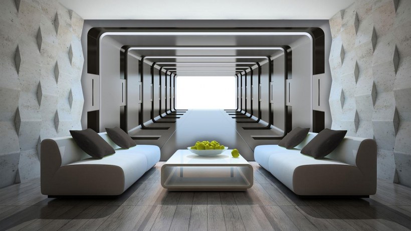 Интерьер длинной узкой комнаты