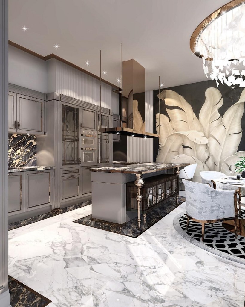 Роскошный интерьер кухни