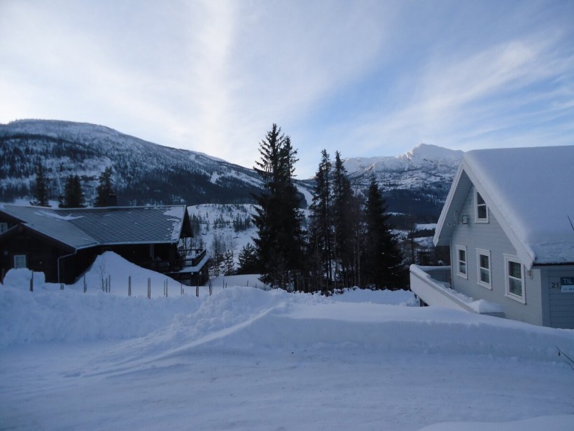Деревня в Норвегии зимой