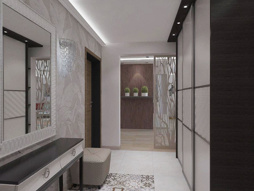 Интерьер длинного коридора