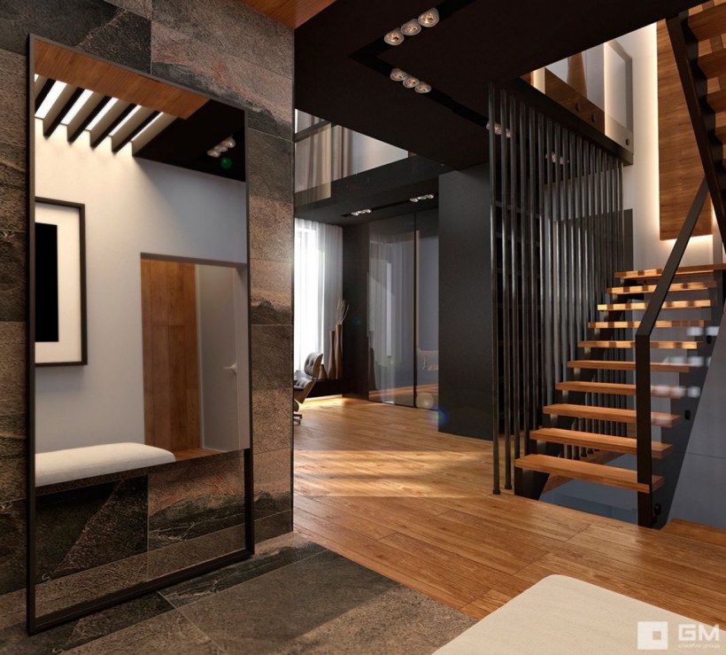 Прихожая в стиле американская классика