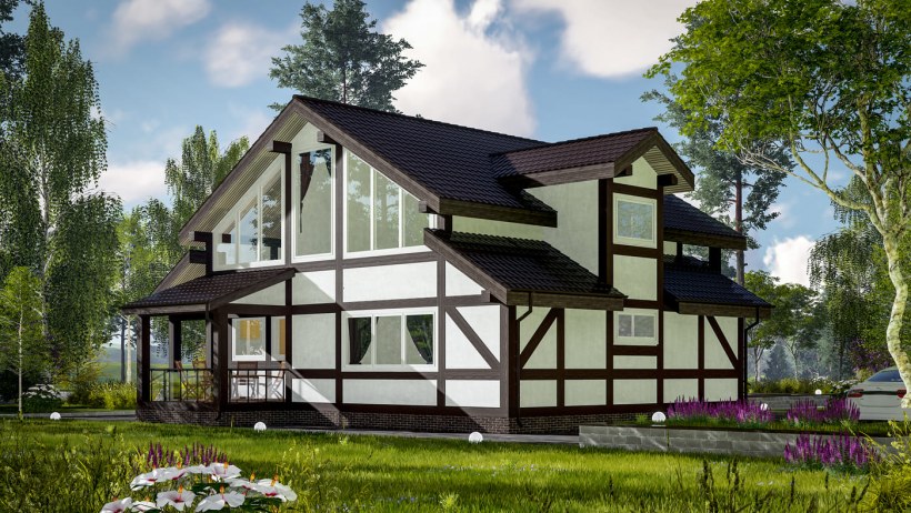 Дом в стиле фахверк