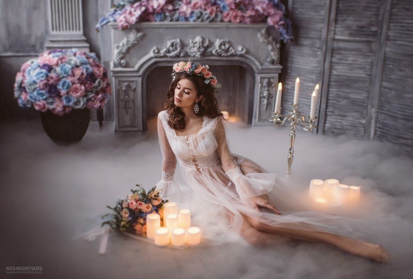 Туалетный столик в интерьере шебби Шик