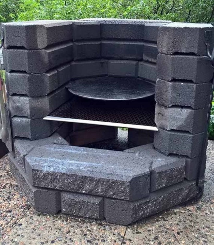 Уличная печь из блоков