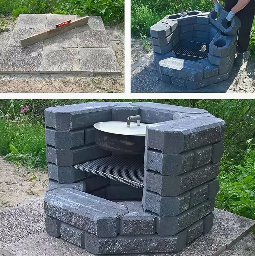 Мангал из кирпича на даче