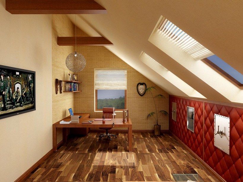 Интерьер мансарды