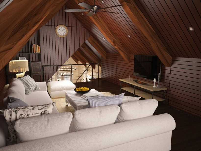 Деревянная мансарда