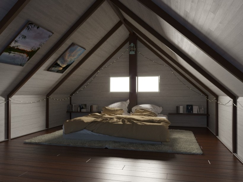 Отделка мансардных помещений