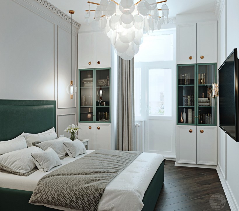 Гостиная Неоклассика изумрудный