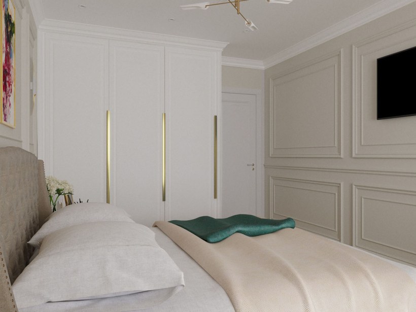 Гостиная с изумрудным диваном